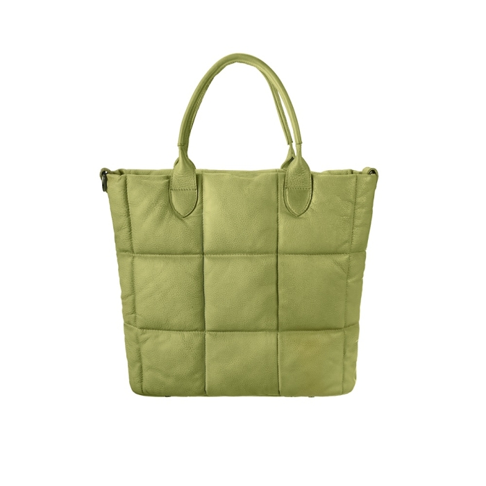 Frontansicht der Viola Lime Ledertasche von BULL&HUNT